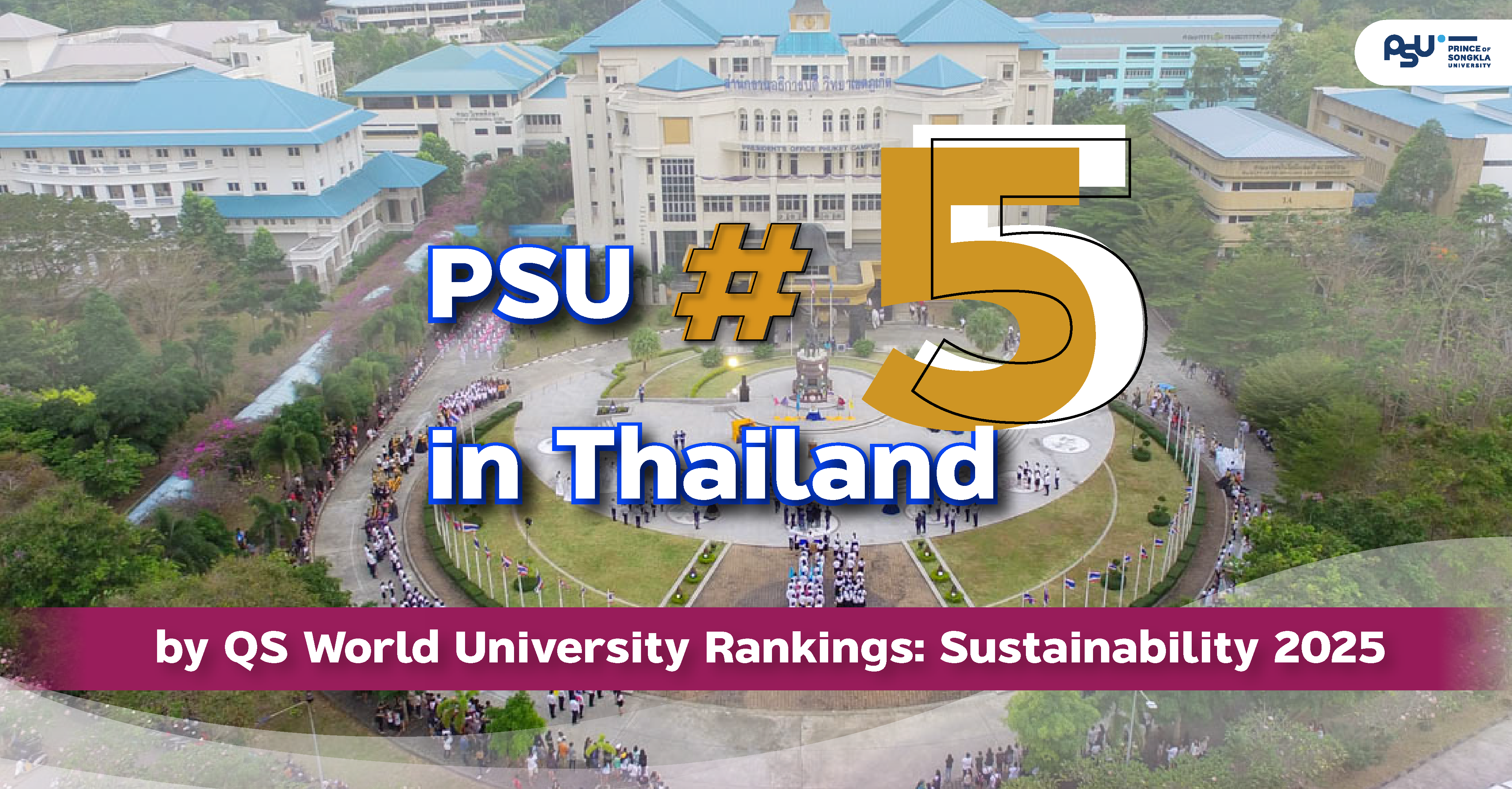 PSU 5 in Thailand by QS World University Rankings Sustainability 2025