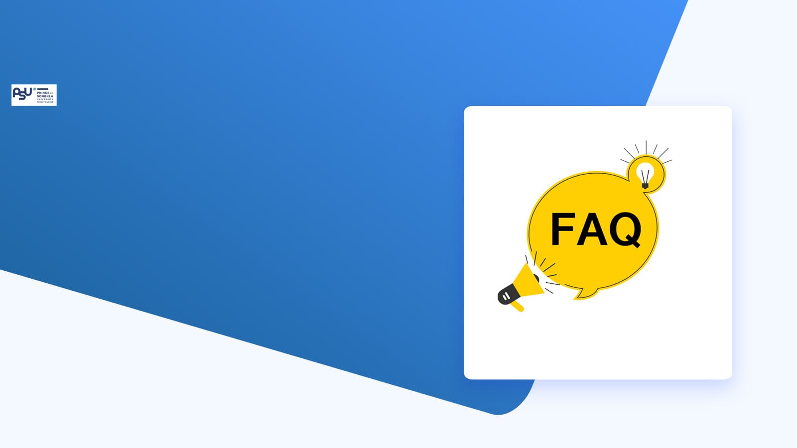 คำถามที่พบบ่อย Frequently Asked Question