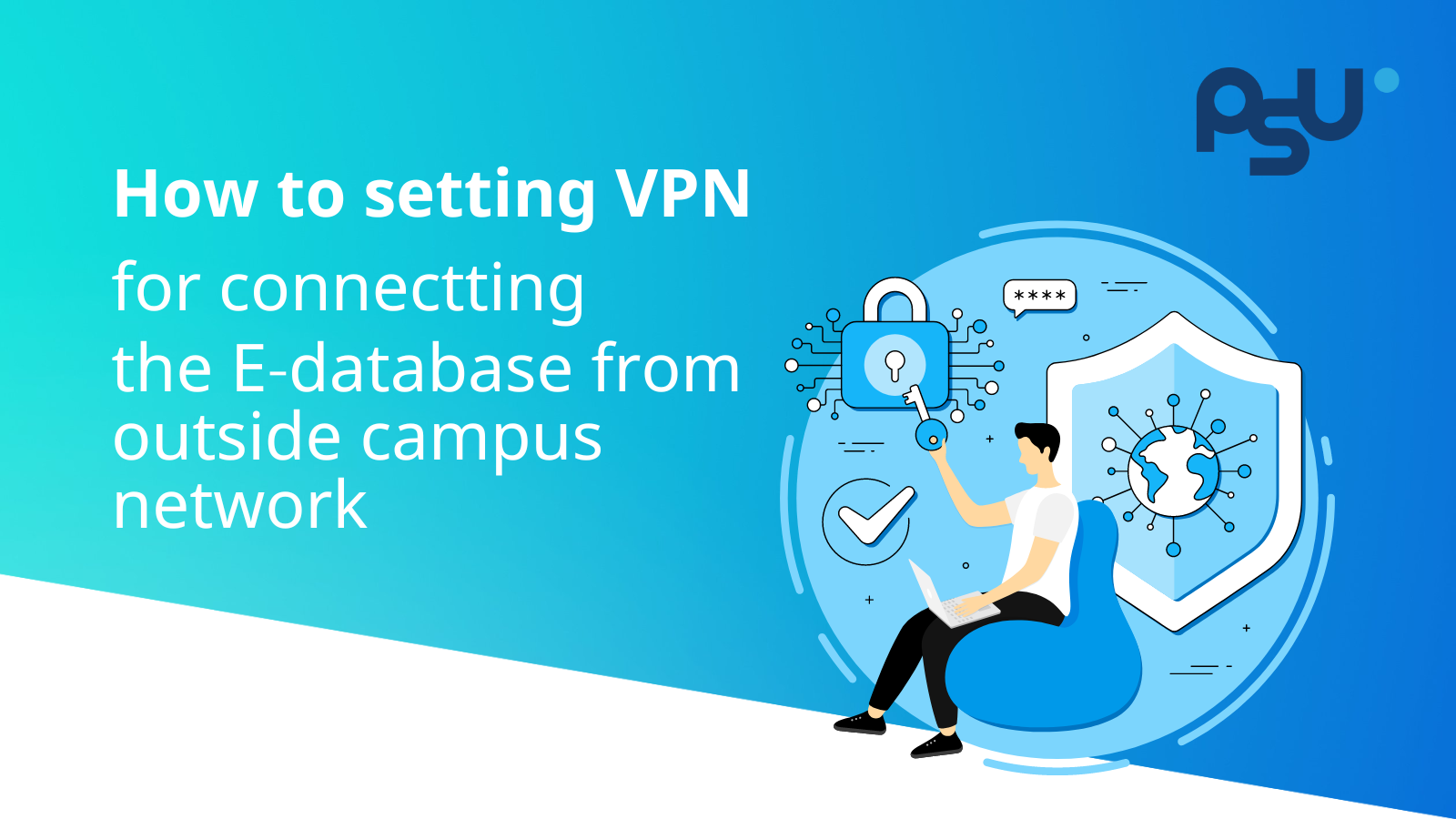 How to setting VPN for connectting the E-database from outside campus network