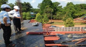 คณะกรรมการตรวจรับงานก่อสร้างหอพักนักเรียน โรงเรียน มอ.วิทยานุสรณ์ สุราษฎร์ธานี งวดที่ 4 