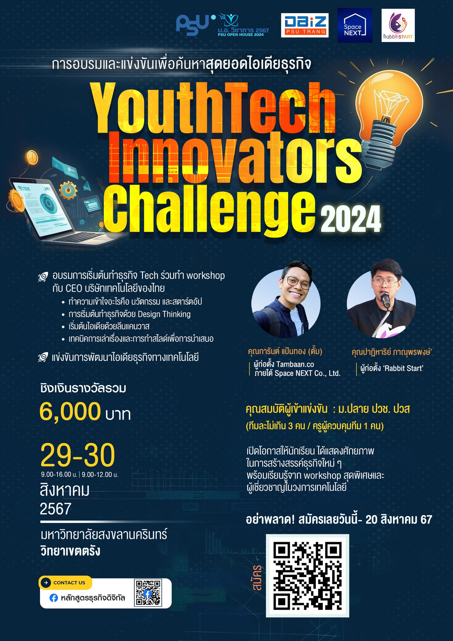 Youth Tech Innovators Challenge 2024 : สร้างสรรค์ธุรกิจ เปลี่ยนโลก