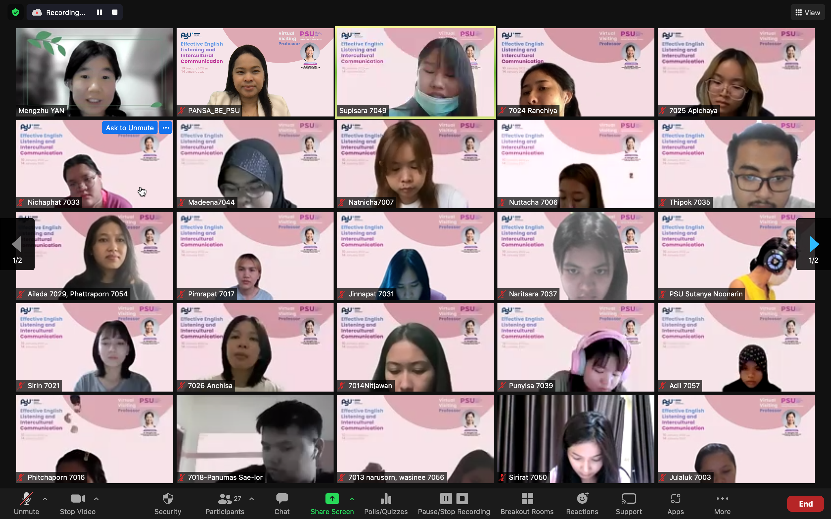 Read more about the article สาขาภาษาอังกฤษธุรกิจ ม.อ.ตรัง จัดโครงการ Virtual Visiting Professor 2021 ภายใต้โครงการพลิกโฉมมหาวิทยาลัย Reinventing University Project